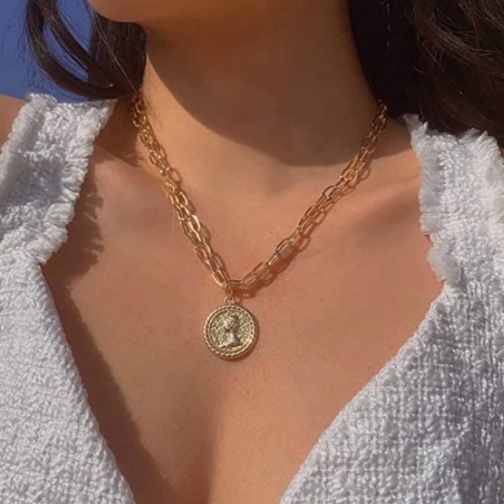 Gold Plated Double Layered Necklace